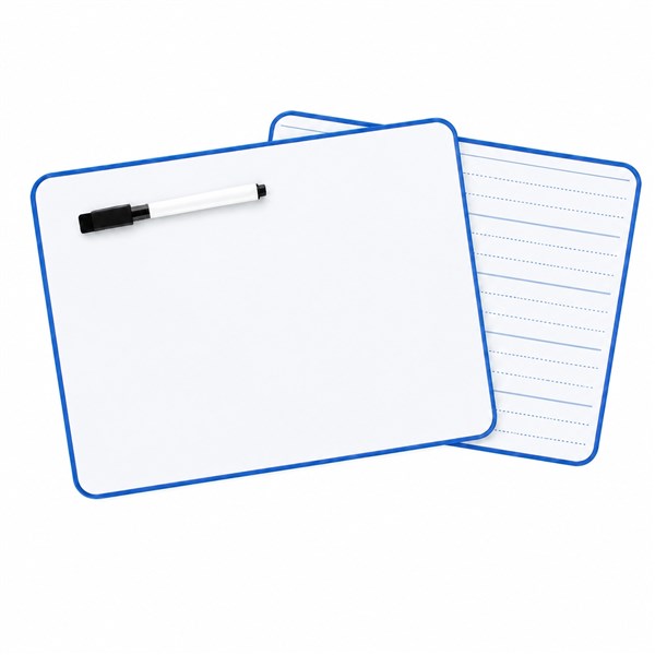 Pictor Magnetic Dry Erase A4 Double Sided 24mm Dotted Thirds / Plain Whiteboard PE Incl Black Marker W922