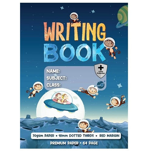Pictor Premium Pro 330 x 245mm 64 Page PP Writing Book 18mm Dotted Thirds 70GSM Monkey