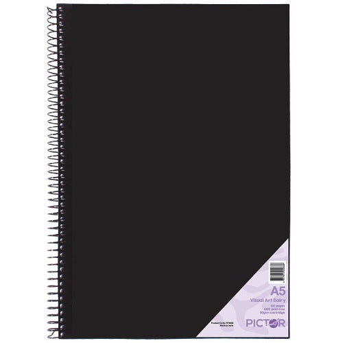 Pictor Visual Art Diary A5 PP 120 Page 110GSM Black