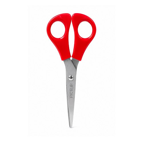 Pictor Deluxe Red Handle Student Scissors 140mm Blunt Tip