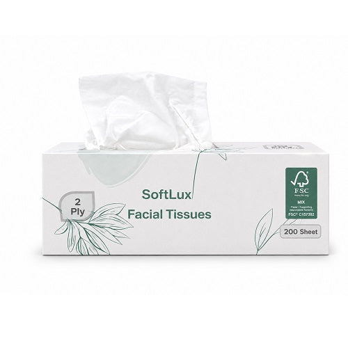 Softlux Facial Tissue 2 Ply 200 Sheet