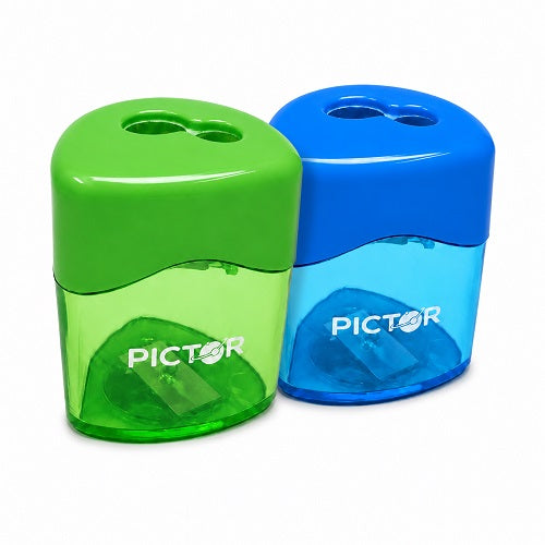 Pictor Two Hole Metal Sharpener Voyager with Cannister