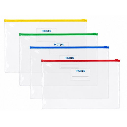 Pictor Clear Case Wallet A4 Assorted