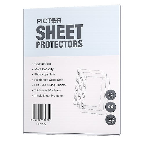 Pictor Sheet Protector A4 40 Micron Clear
