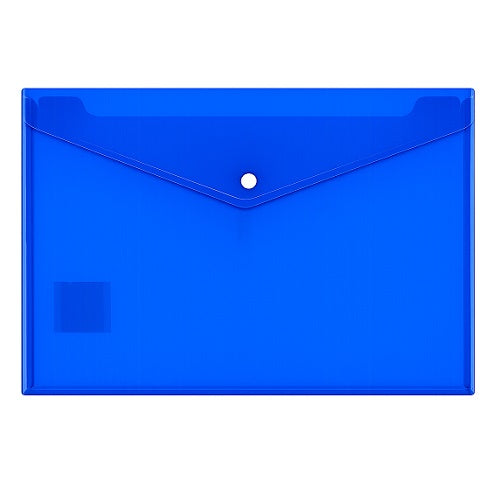Pictor Document Wallet PP with Button A4 Blue