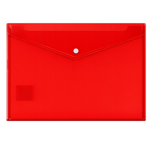 Pictor Document Wallet PP with Button A4 Red