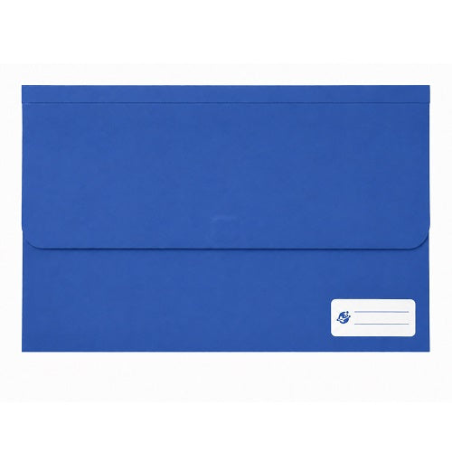 Pictor Foolscap Poly Document Wallet with Velcro Blue