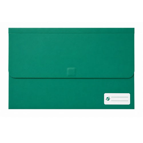 Pictor Foolscap Poly Document Wallet with Velcro Teal Green