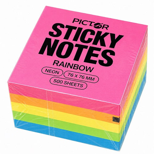 Pictor Premium Fluro 76 x 76 Notes Cube 500 Sheets