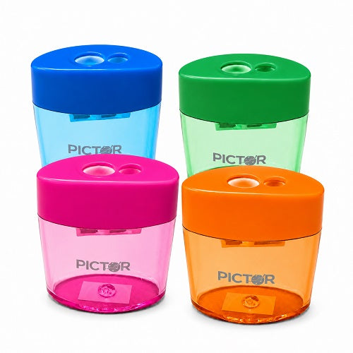 Pictor Two Hole Sharpener Apollo with Cannister