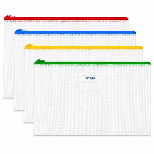 Pictor Clear Mesh Pouch A3 465 x 355mm