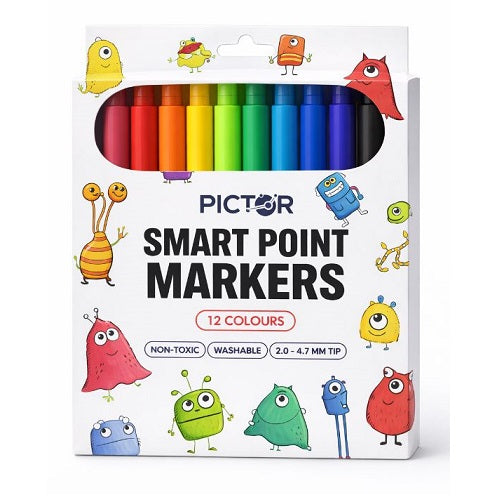 Pictor Smart Point Markers Assorted Pack 12