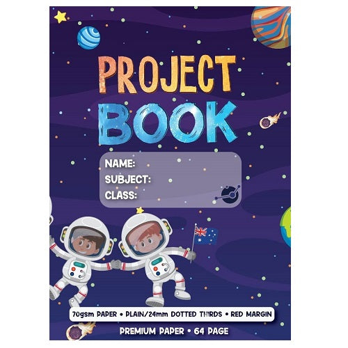 Pictor Premium Mega 330 x 245mm 64 Page Project Book 24mm Plain/dotted Thirds 70GSM Astro
