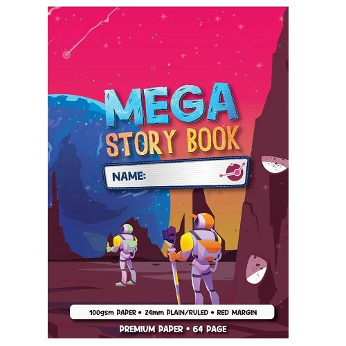 Pictor Premium Mega 330 x 245mm 64 Page Story Book 24mm Plain/ruled 100GSM Explorers