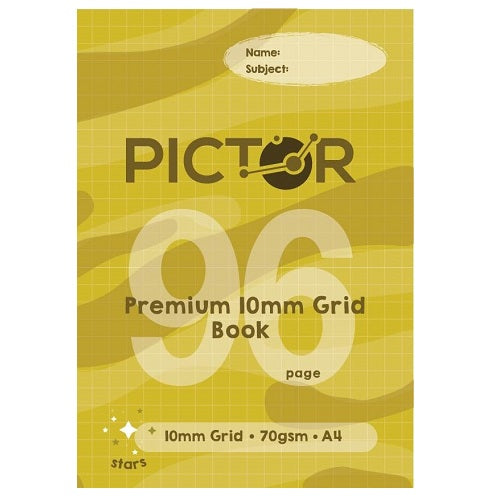 Pictor Premium A4 96 Page Grid Book 10mm 70GSM Stars
