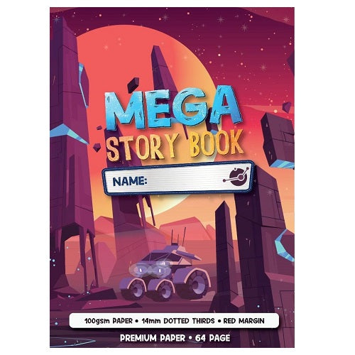 Pictor Premium Mega 330 x 245mm 64 Page Story Book 14mm Plain/dotted Thirds 100GSM Curiosity