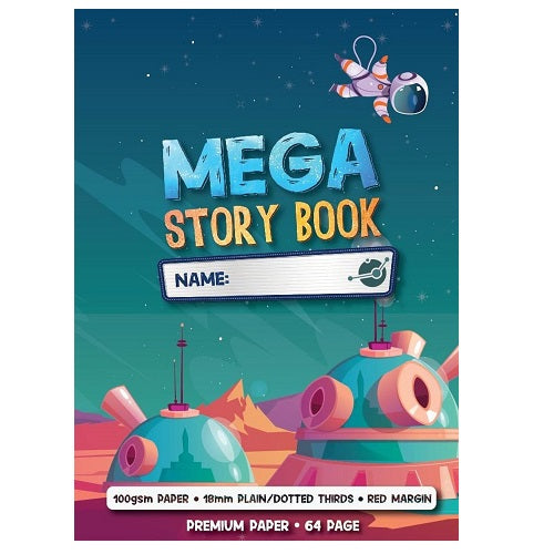 Pictor Premium Mega 330 x 245mm 64 Page Story Book 18mm Plain/dotted Thirds 100GSM Homebase
