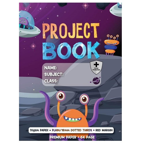 Pictor Premium Pro Mega 330 x 245mm 64 Page PP Project Book 18mm Plain/dotted Thirds 70GSM Aliens