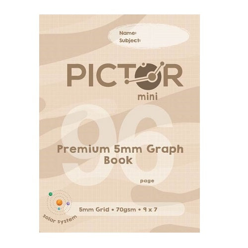 Pictor Premium Mini 225 x 175mm 96 Page Graph Book 5mm 70GSM Solar System