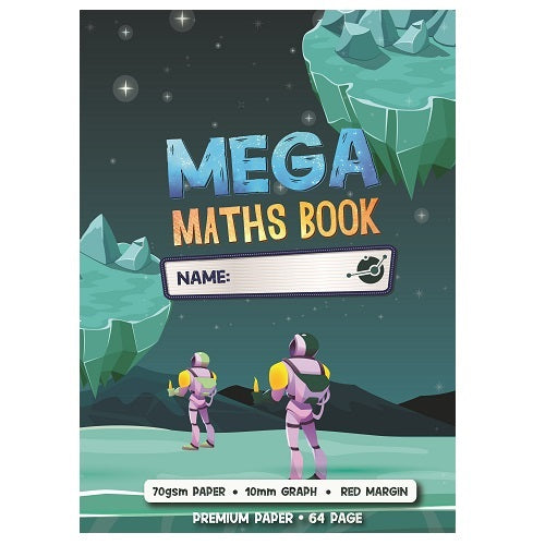 Pictor Premium Mega 330 x 245mm Activity Maths Book 10mm Grid 64 Page