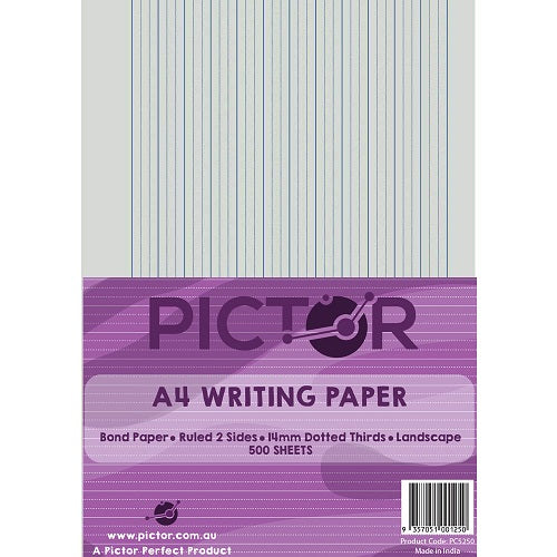 Pictor Writing Paper A4 14mm Dotted Thirds Landscape 500 Sheets